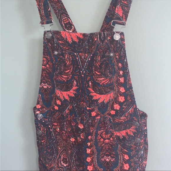 Free People Paisley Corduroy Overalls - Picture 4 of 8